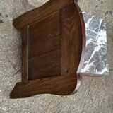 Art Deco bedside table in oak and marble
