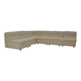 Modular sofa in beige boucle fabric, 1970s