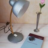 Lampe de bureau ancienne métal gris