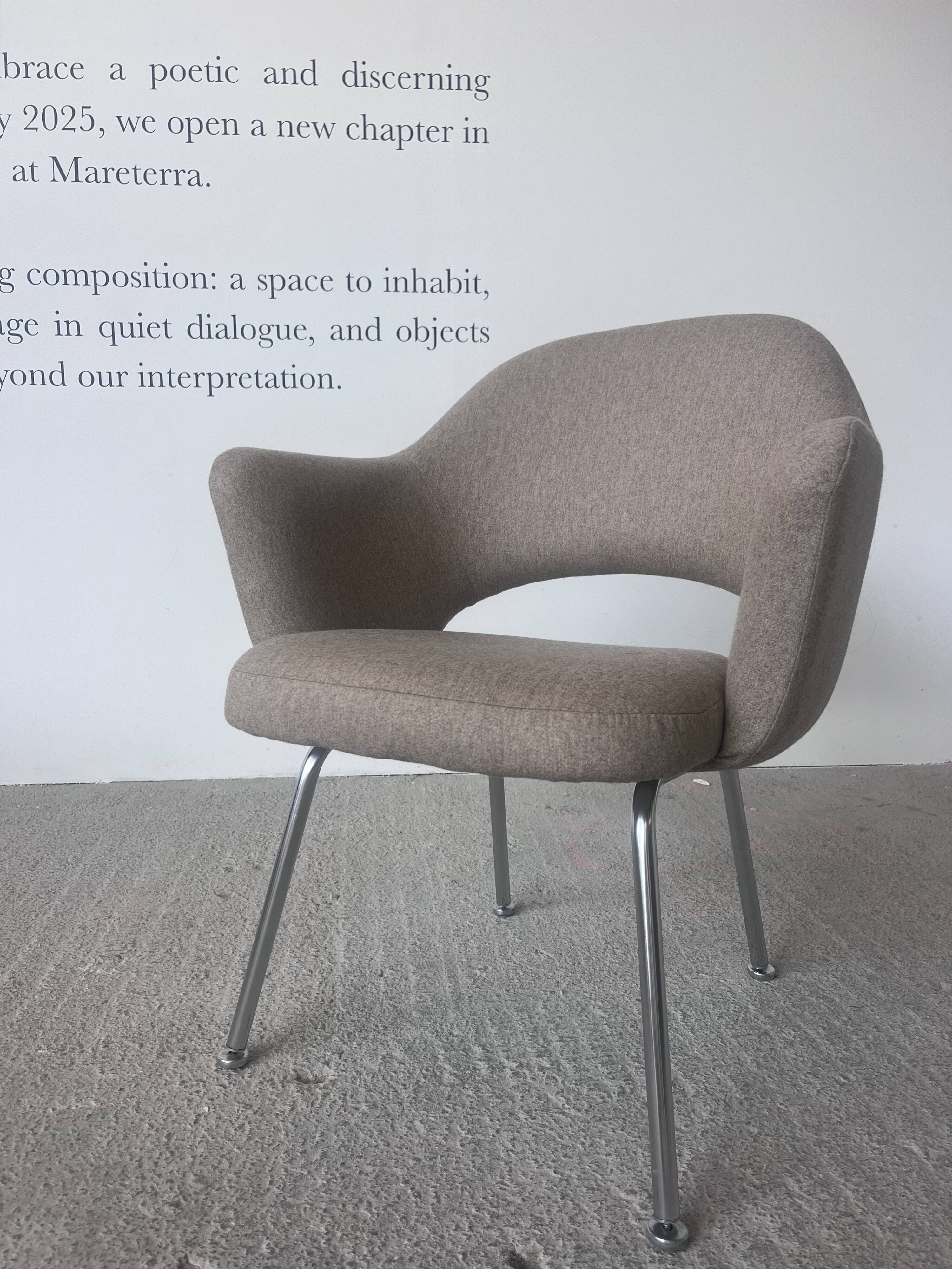 Eero Saarinen fabric armchairs