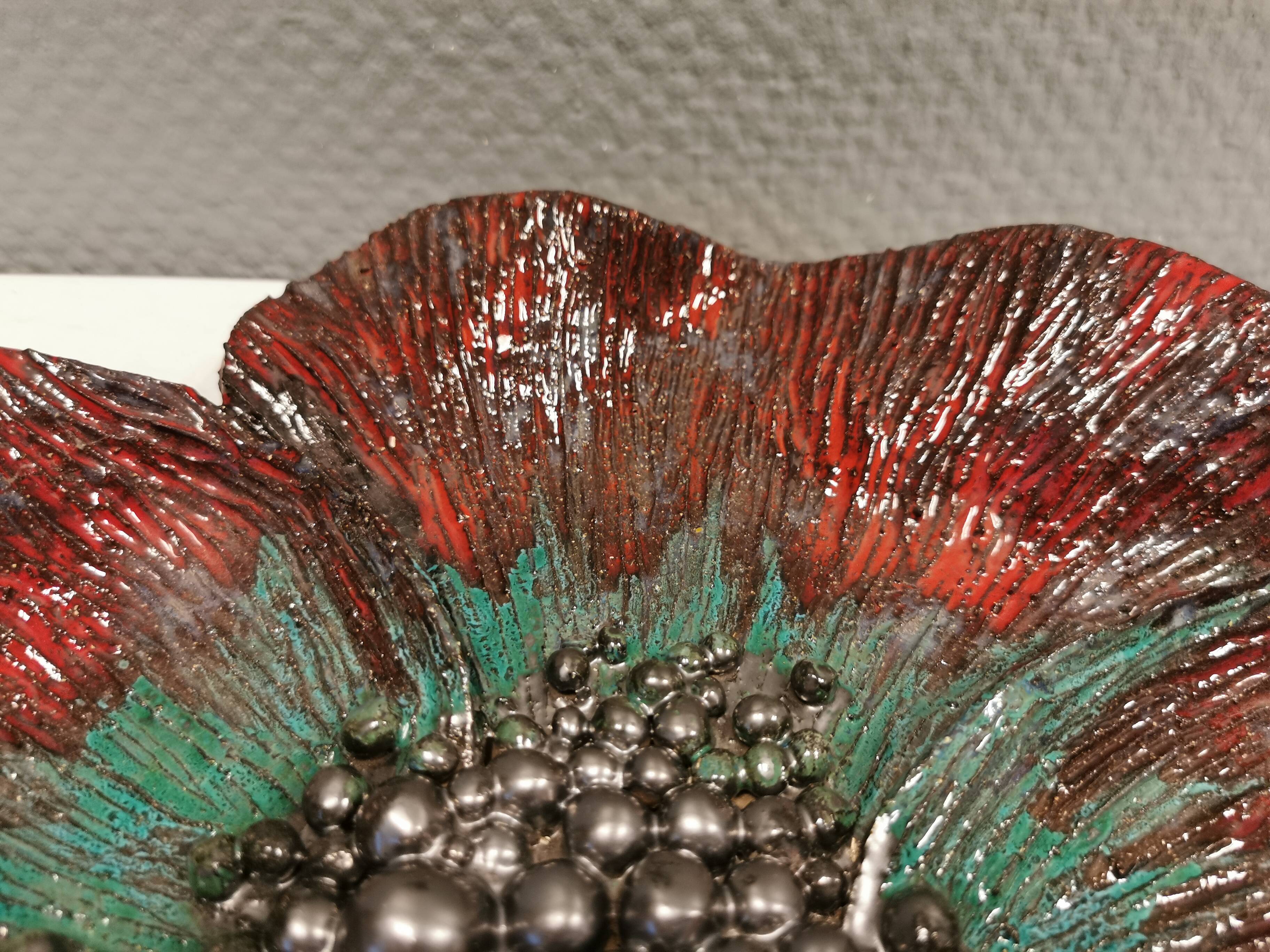 Earthenware dish, in beautiful partial glaze. Made by Sloth keramik Danamrk 1978