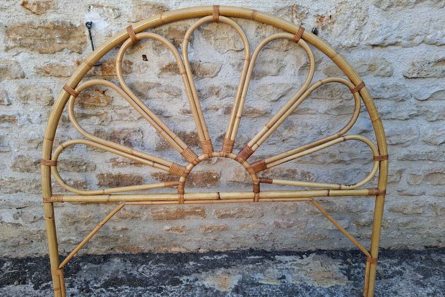 Bamboo and rattan headboard