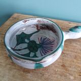 Caquelon dish, thistle decoration by Etienne Daniel, Vallauris