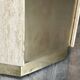 Dining table in travertine and brass. French work. Around 1970.