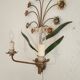 XL Vintage Mid-Century handmade 2 light bouquet wall lamp Italy 1950-1970