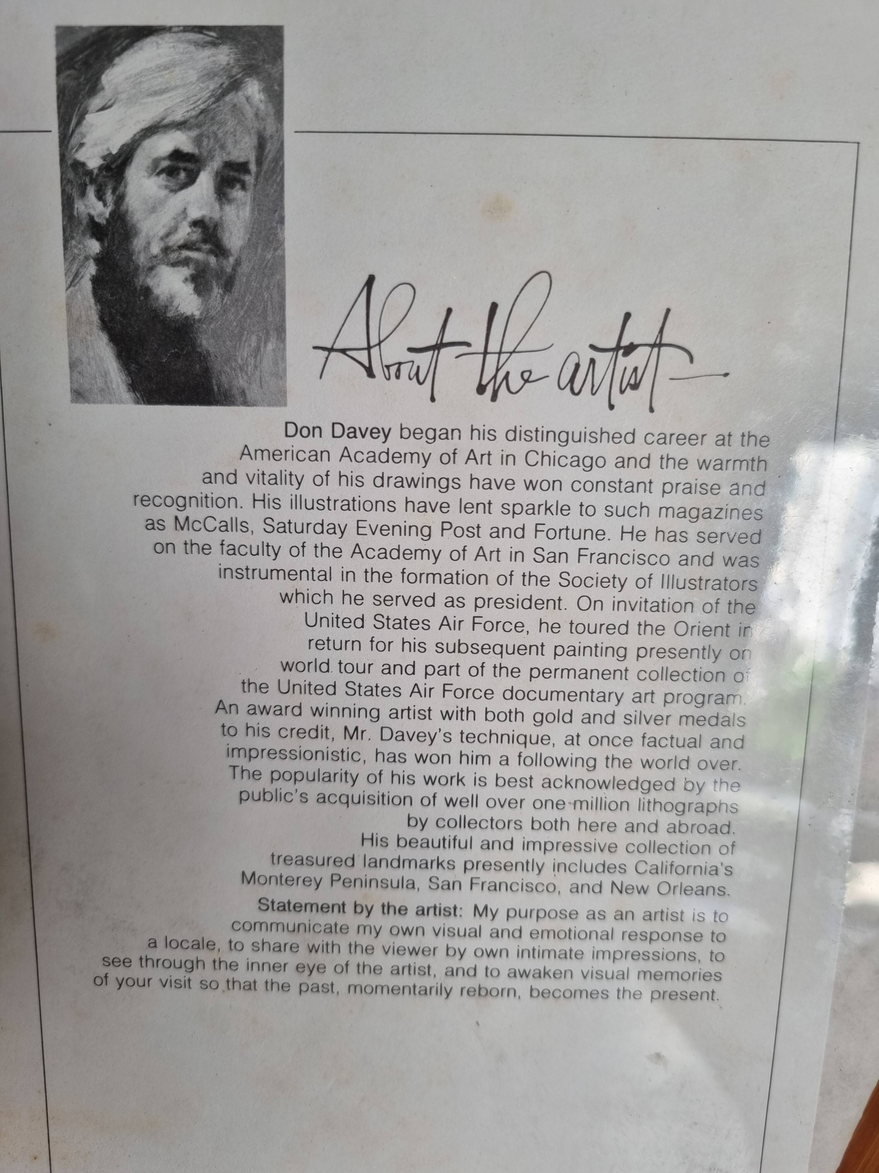 Engraving by Don Davey The Hass Lilienthal House San Francisco 1979