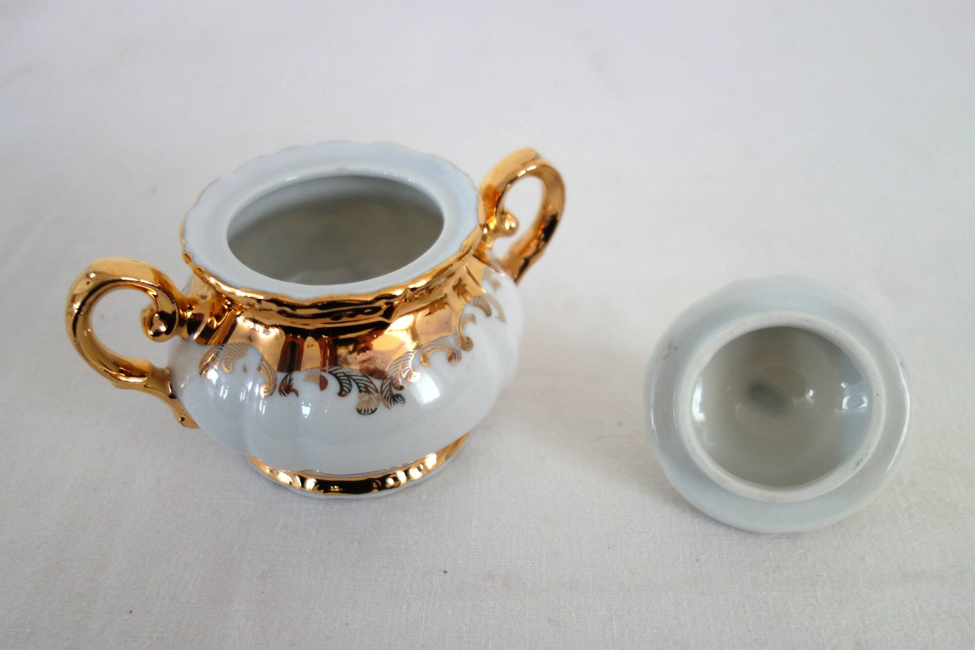 Coffee service 6 cups Swan Lake vintage Italian porcelain