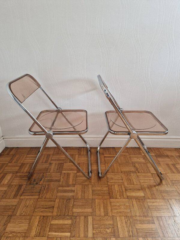 Pair of vintage Plia design chairs by G. Pipette for Castelli from the 60s