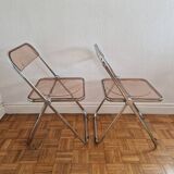 Pair of vintage Plia design chairs by G. Pipette for Castelli from the 60s
