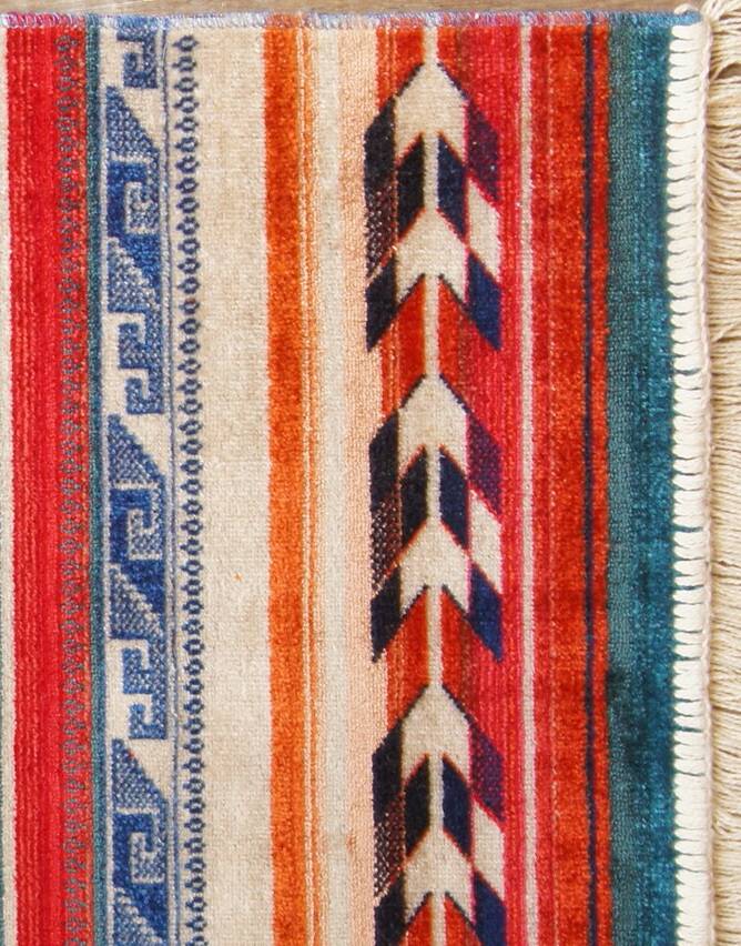 Small Kilim style short velvet rug