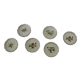 Set of wooden floral coasters