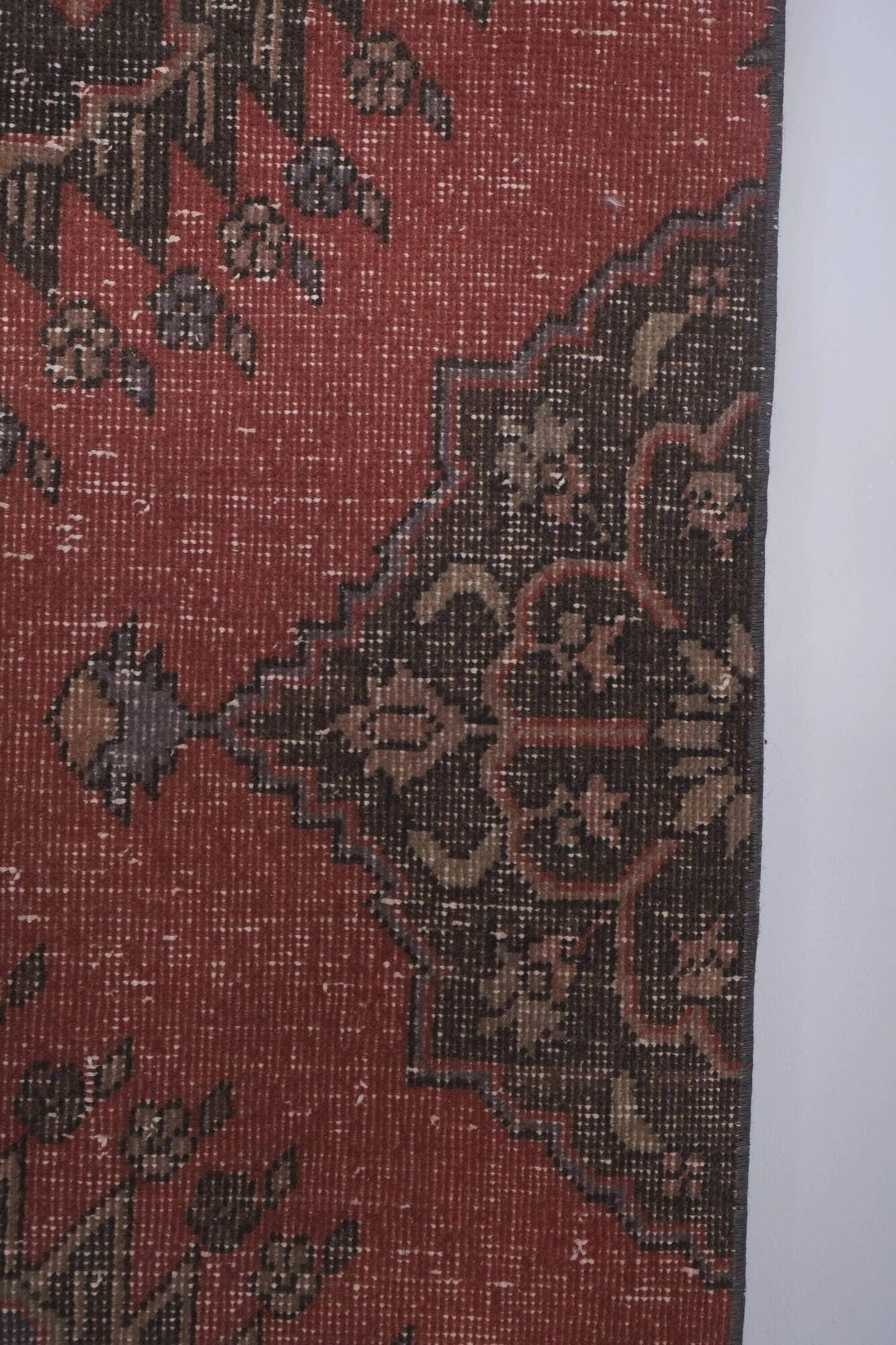 Vintage Turkish hallway rug 101x404 cm