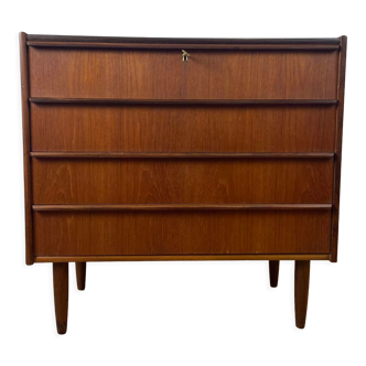 Scandinavian chest of drawers 4 drawers teak, 60s