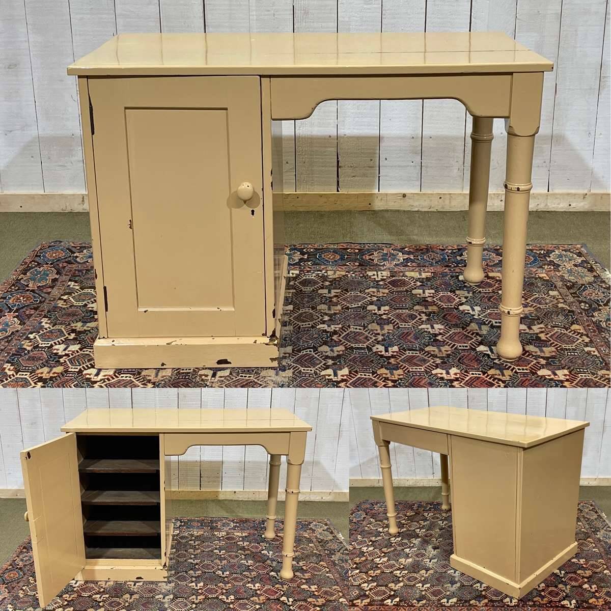 Bureau anglais en chêne et noyer du début XXème