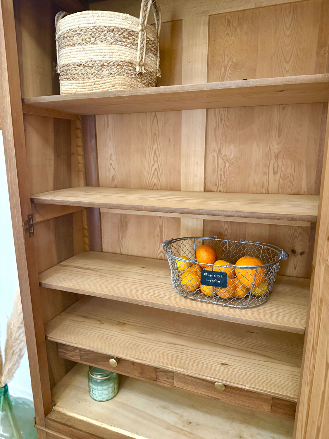 Walnut Bonnetière wardrobe