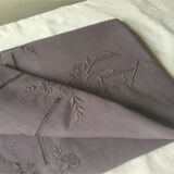 Ancient sheet in linen and cotton dyed in blueberry
