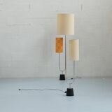 Pair (2x) of Diapason floor lamps for Arlus Paris France 1950 1960
