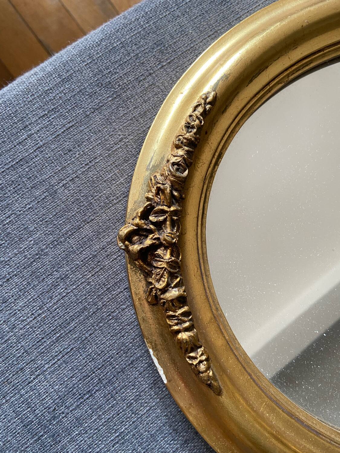 Old golden mirror