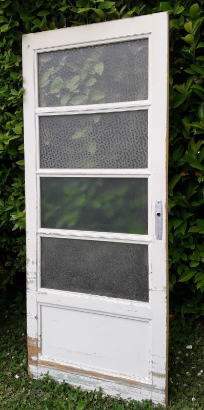 Door vintage translucent glazing
