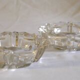 Set of 2 crystal ashtrays / pocket trays from Reims