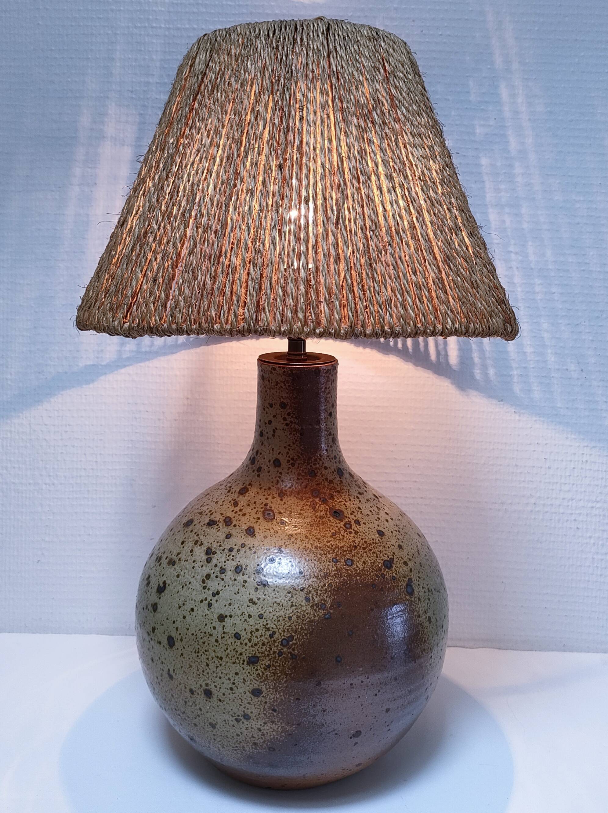 XL pyrite sandstone lamp base H. 34 cm
