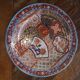 large Chinese imari plate or shallow bowl with flower and fan designs