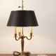 Three-light bouillotte lamp in bronze, Empire style.