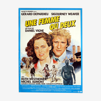 Affiche cinéma originale "Une femme ou deux" Depardieu
