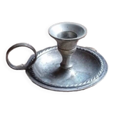Mini silver metal candle holder