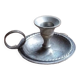 Mini silver metal candle holder