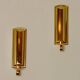 Pair Of Mid Century Style 24K Swedish Brass Sconces by Scandia