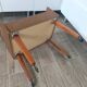 Travailleuse à roulettes table d'appoint pieds compas vintage made in Germany