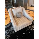 Large gray armchair