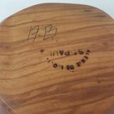 Olive wood bowl signed AB