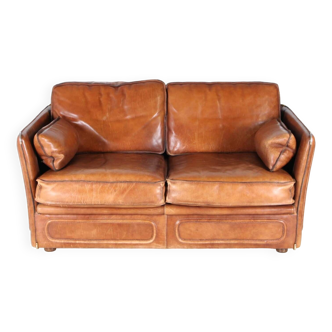Roche Bobois 2-seater leather sofa