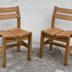 Pair of vintage 1970 "Maison Regain" chairs for the Les Arcs 1600 station.