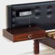 Vintage mid century modern double bed bedroom set with floating nightstands