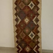 2.5 x10 ft - jute/wool kilim runner,handmade,area,home decor,bed side,indian traditional rug/carpet.