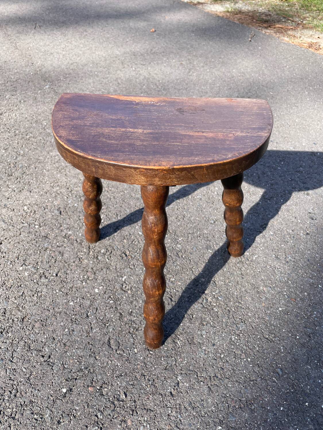Wooden farmhouse stool
