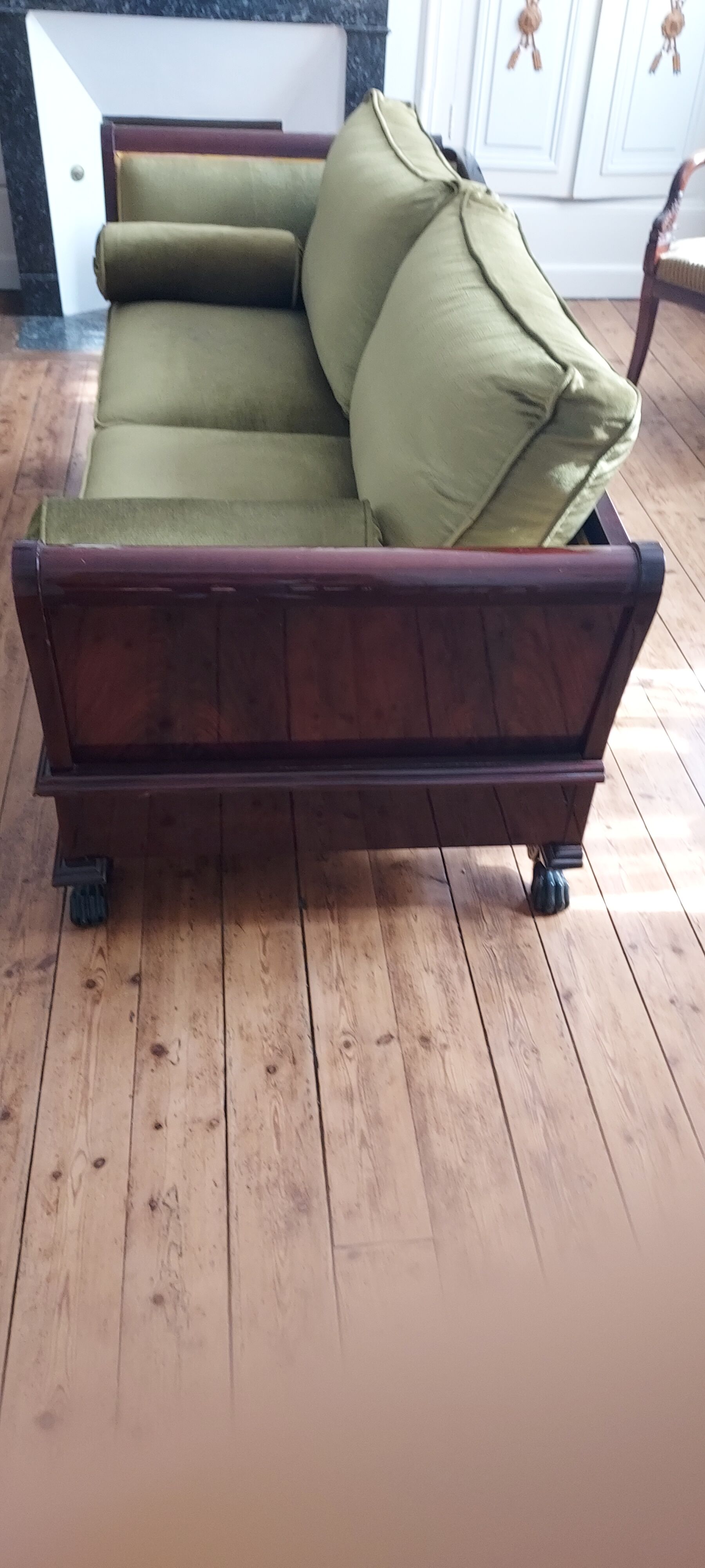 Empire style mahogany bench