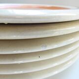 Set of 6 Vintage Earthenware Dessert Plates