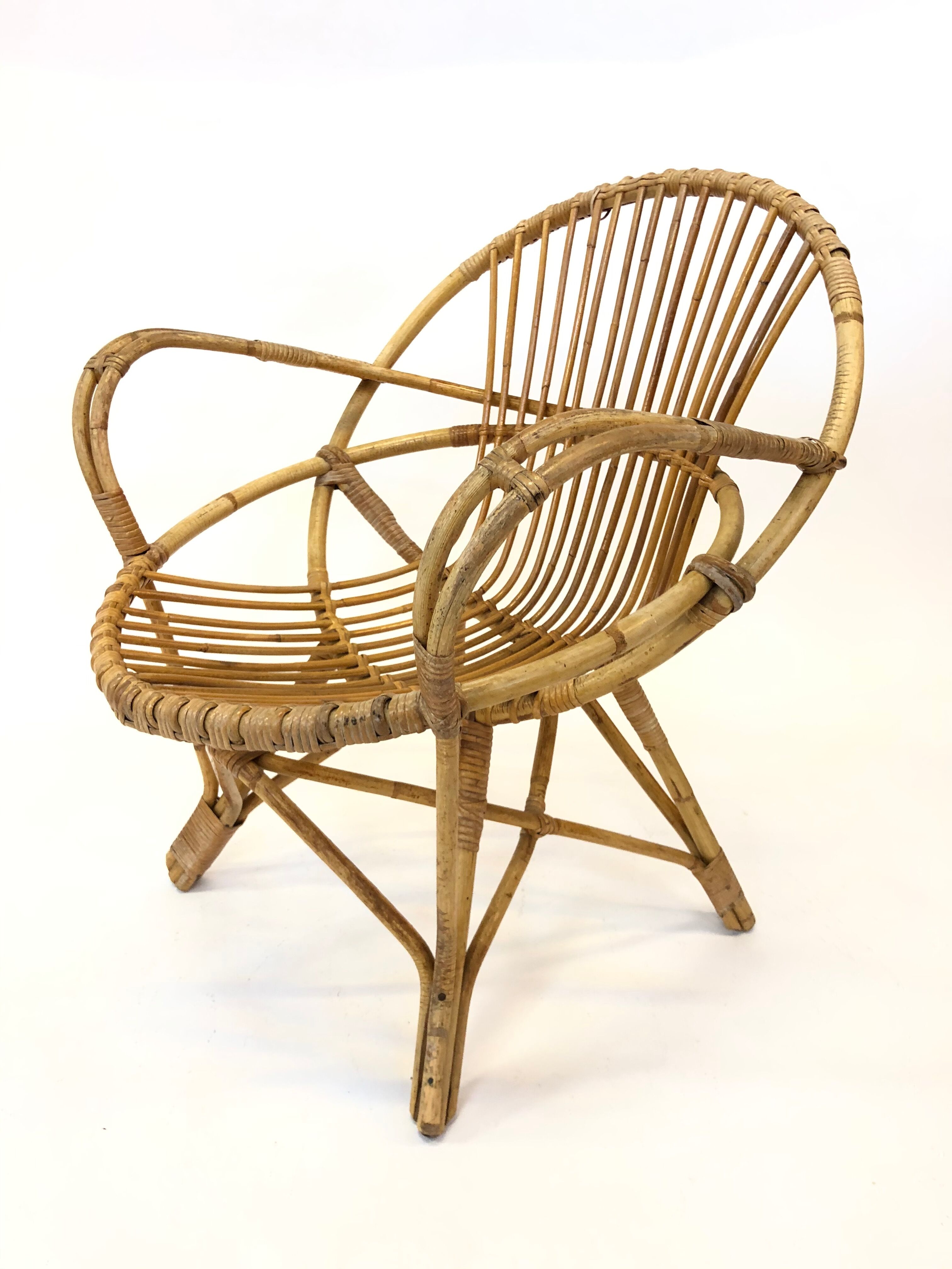 Fauteuil rotin Van Rohe Noordwolde, 1960