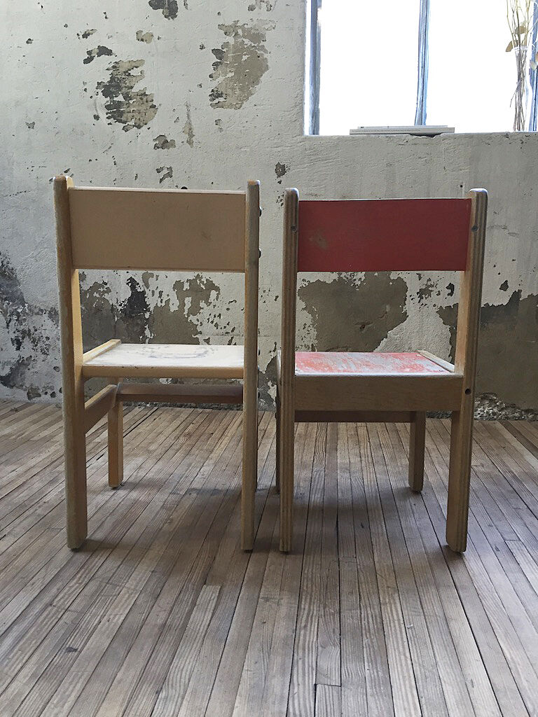 Two kindergarten chairs