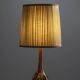 Glass Table Lamp with Textile Shade, 1960s–1970s