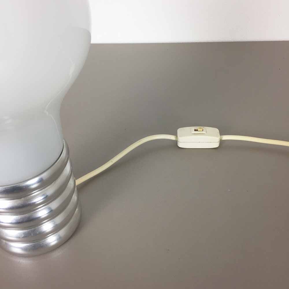 Original 60s glass Mushroon desk light by HONSEL, Germany | midcentury modern. table lamp