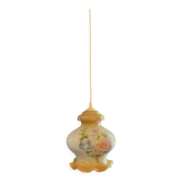 Vintage suspension in iridescent opaline floral – Verrerie de Vianne – Ét