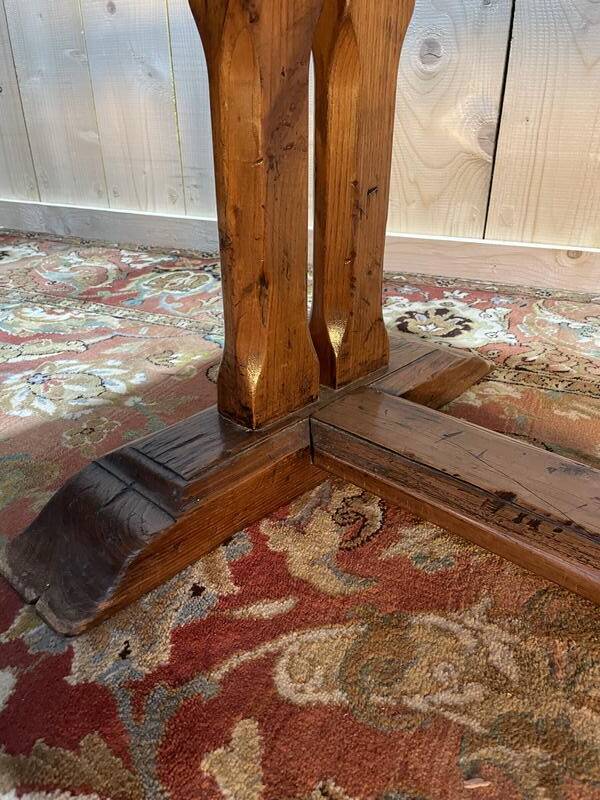 Table basse monastère en chêne parqueté