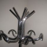 Vintage chrome metal coat rack