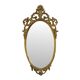 Miroir classique en résine dorée de style rococo baroque 70 cm