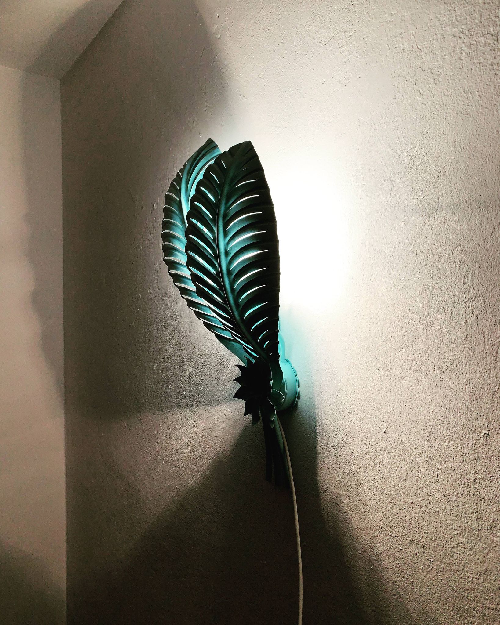 Italian Hollywood Regency Metal Wall Lamp